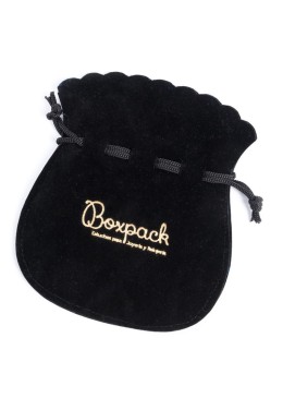 Bolsa textil de antelina negra para joyería y bisutería 120x140  mm A-104-N