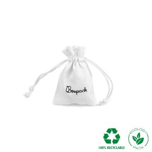 Sacchetto in cotone per gioielli, bianco 65 x 95 mm C-301-B