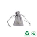 Bolsa textil de algodón color gris para joyería y bisutería 65x95 mm C-301-G