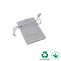Cotton pouch for jewelry, grey 65 x 95 mm C-301-G