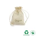 Bolsa textil de algodón color natural para joyería y bisutería 95x120 mm C-302-NA