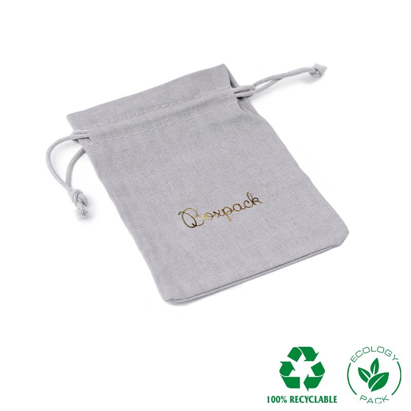 Bolsa textil de algodón para joyería, bisutería y joyas C-302-G