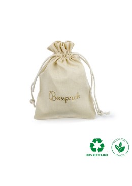 Bolsa textil de algodón color natural para joyería y bisutería 105X145 mm C-303-NA