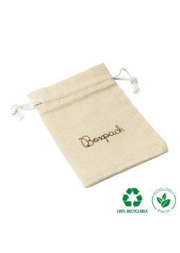 Bolsa textil de algodón color natural para joyería y bisutería 105X145 mm C-303-NA