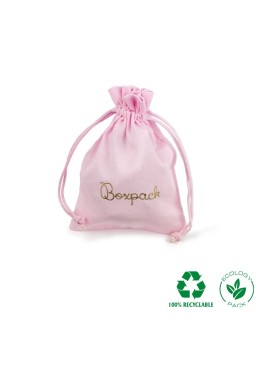 Bolsa textil de algodón color rosa para joyería y bisutería 105X145 mm C-303-RS