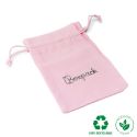 Bolsa textil de algodón color rosa para joyería y bisutería 105X145 mm C-303-RS