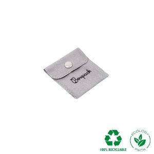 Bolsa textil de algodón color gris para joyería y bisutería 57x57 mm C-501-G