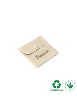 Bolsa textil de algodón color natural para joyería y bisutería 79x79 mm C-502-NA