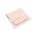 Bolsa textil de microfibra color rosa empolvado para joyería y bisutería 79x79 mm M-402-RE