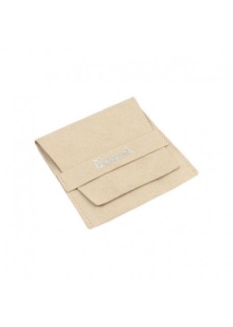 Bolsa textil de microfibra color arena para joyería y bisutería 79x79 mm M-402-AR