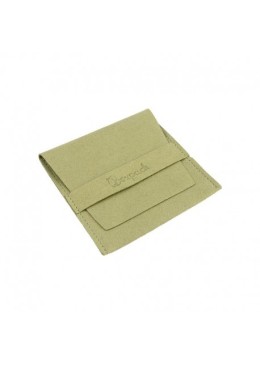 Bolsa textil de microfibra color caqui para joyería y bisutería 79x79 mm M-402-CQ