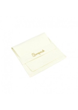 Bolsa textil de microfibra color marfil para joyería y bisutería 79x79 mm M-402-MR