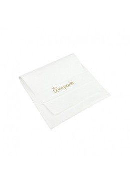 Bolsa textil de microfibra color blanco para joyería y bisutería 79x79 mm M-402-B