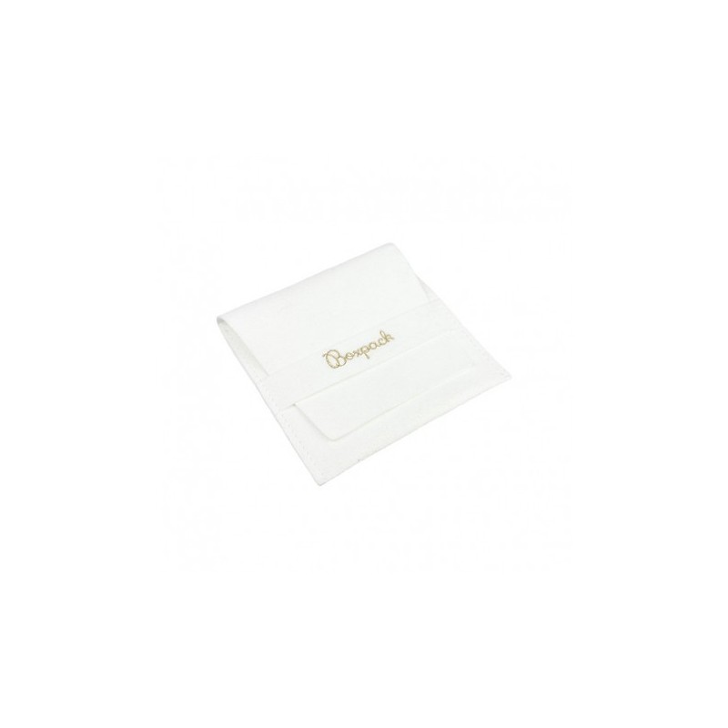 Bolsa textil de microfibra color blanco para joyería y bisutería 79x79 mm M-402-B