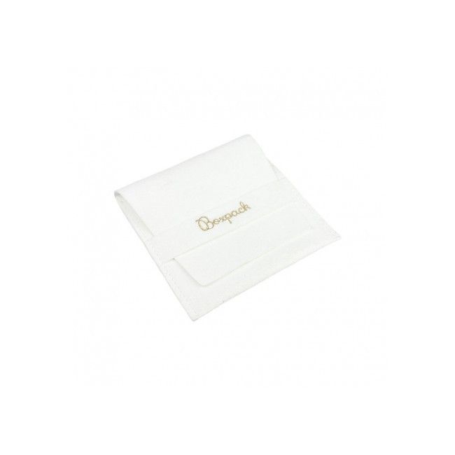 Microfiber pouch for jewelry, white 79 x 79 mm M-402-B