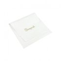 Bolsa textil de microfibra color blanco para joyería y bisutería 79x79 mm M-402-B