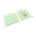 Bolsa más taco de microfibra menta para pendientes con cierre de solapa y cinturón para joyería y bisutería.