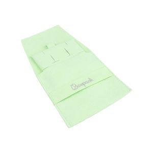 Pochette en microfibre avec coussinet pour boucles d’oreilles, fermeture à rabat et patte, menthe