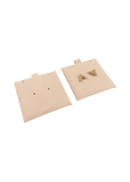 Bolsa más taco de microfibra nude para pendientes con cierre de solapa y cinturón para joyería y bisutería.