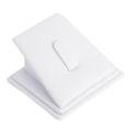 Expositor blanco de polipiel para anillo de joyería, bisutería y joyas DP-2-B