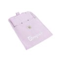 Pochette en microfibre avec coussinet pour boucles d’oreilles, fermeture à rabat et bouton, lilas