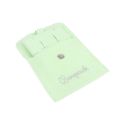 Saquinho de microfibra com almofada para brincos, fecho de aba com botão, menta