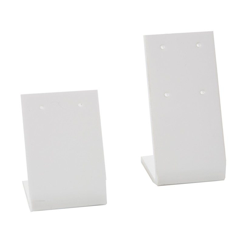 Expositor blanco de plástico para pendientes de joyería, bisutería y joyas D-1-B