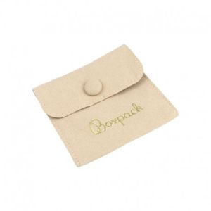 Pochette en microfibre pour bijoux, sable 79 x 79 mm M-502-AR