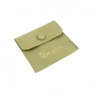 Sacchetto in microfibra per gioielli, kaki 79 x 79 mm M-502-CQ