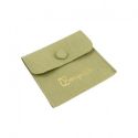 Bolsa textil de microfibra color caqui para joyería y bisutería 79x79 mm M-502-CQ