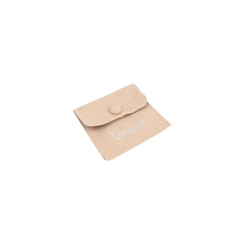 Bolsa textil de microfibra color nude para joyería y bisutería 79x79 mm M-502-NU