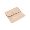 Bolsa textil de microfibra color nude para joyería y bisutería 79x79 mm M-502-NU