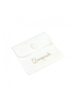 Bolsa textil de microfibra color blanco para joyería y bisutería 79x79 mm M-502-B