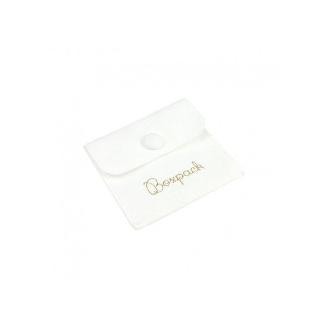 Sacchetto in microfibra per gioielli, bianco 79 x 79 mm M-502-B