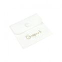 Bolsa textil de microfibra color blanco para joyería y bisutería 79x79 mm M-502-B