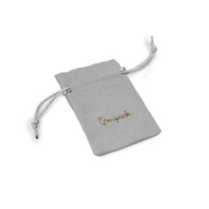 Saquinho de camurça sintética para joias, cinzento 65 x 95 mm S-301-G
