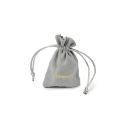Bolsa textil suede color gris para joyería y bisutería 65x95 mm S-301-G