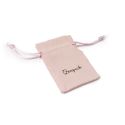 Saquinho de camurça sintética para joias, rosa 65 x 95 mm S-301-RE