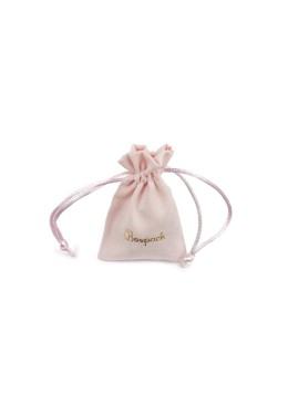Bolsa textil suede color rosa para joyería y bisutería 65x95 mm S-301-RE