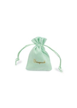 Bolsa textil suede color aguamarina para joyería y bisutería 65x95 mm S-301-AQ