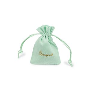 Bolsa textil suede color aguamarina para joyería y bisutería 65x95 mm S-301-AQ