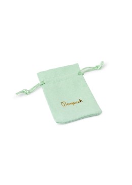 Bolsa textil suede color aguamarina para joyería y bisutería 65x95 mm S-301-AQ