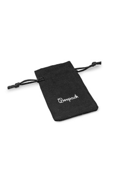 Bolsa textil suede color negro para joyería y bisutería 65x95 mm S-301-N