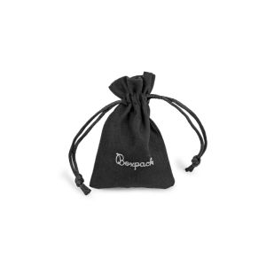 Pochette en suédine pour bijoux, noire 65 x 95 mm S-301-N