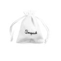 Faux suede pouch for jewelry, white 95 x 120 mm S-302-B