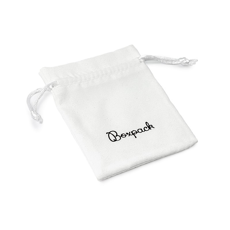 Bolsa textil suede color blanco para joyería y bisutería 95x120 mm S-302-B