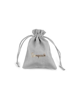 Bolsa textil suede color gris para joyería y bisutería 95x120 mm S-302-G