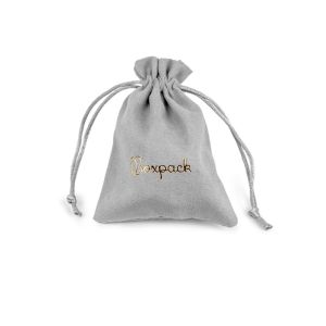 Faux suede pouch for jewelry, grey 95 x 120 mm S-302-G