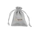 Faux suede pouch for jewelry, grey 95 x 120 mm S-302-G