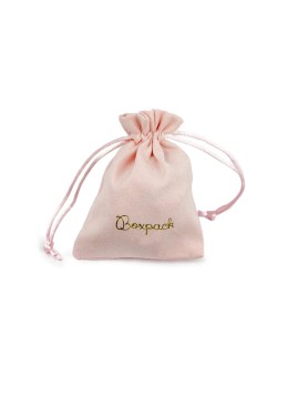 Bolsa textil suede color rosa empolvado para joyería y bisutería 95x120 mm S-302-RE